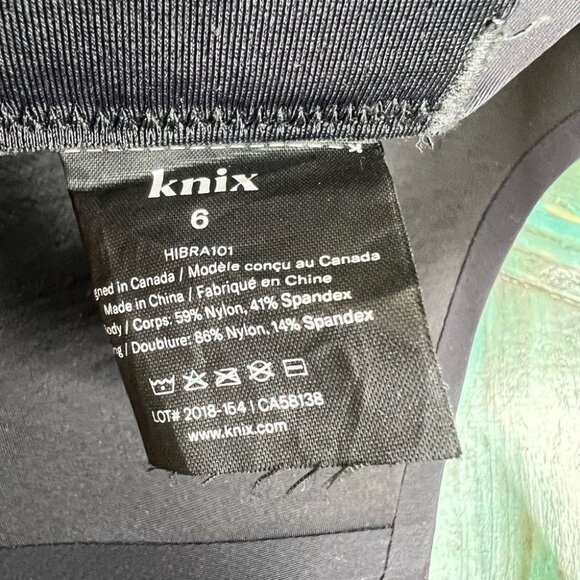 KNIX Catalyst Sports Bra - Black Wireless Sports Bra Size 6 Activewear Yoga - Picture 12 of 12